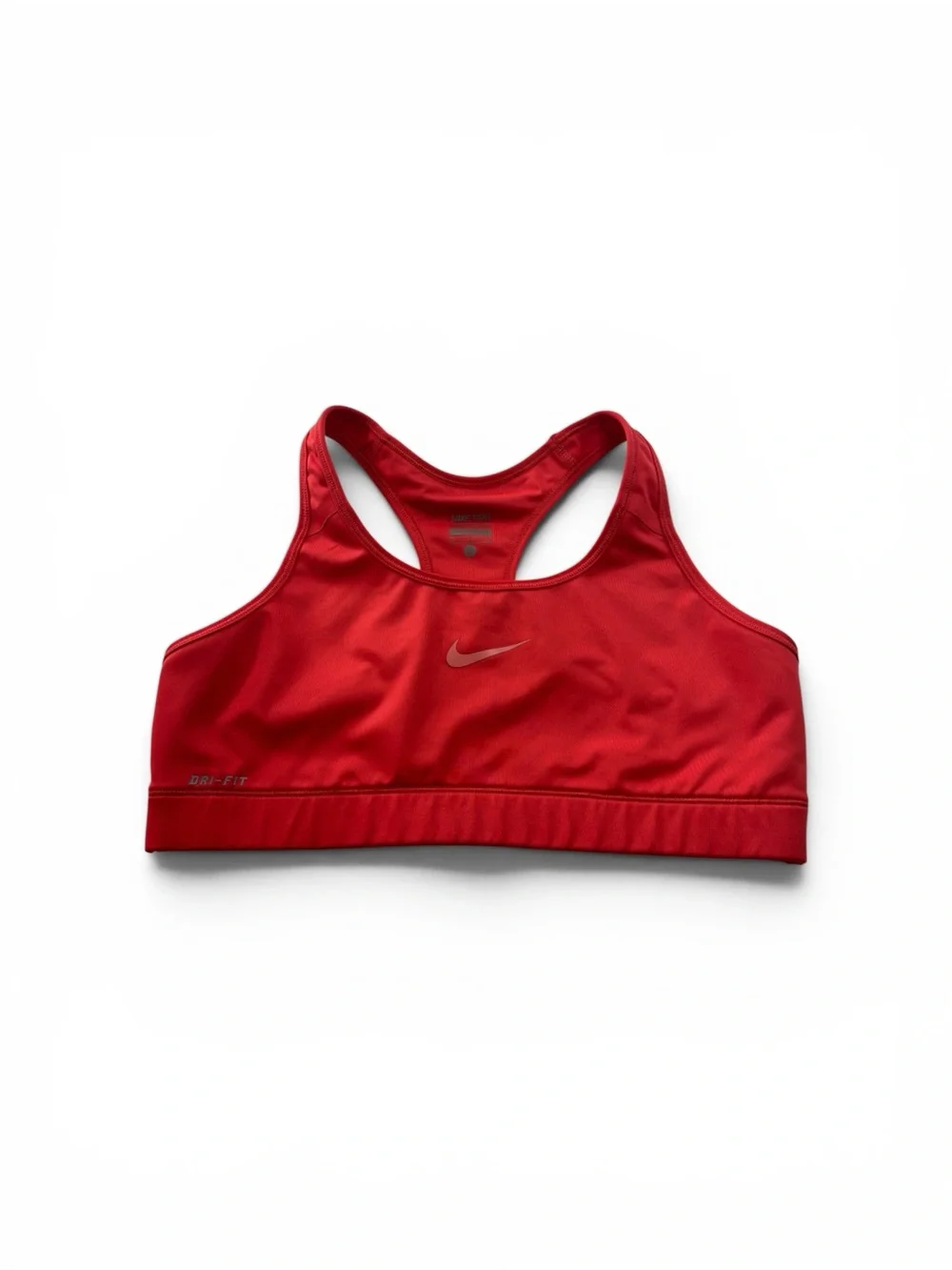 Nike Dri Fit Orange Sports Bra Size Large Racer-Back Athletic Mid Support Gym
